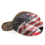 Camo with American Flag Mesh Back Cap