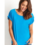 Women's Lightweight Cotton/Poly Roll Sleeve Dolman T-Shirt
