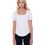 Ladies' 3.5 oz., 100% Cotton U-Neck T-Shirt
