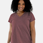 Curvy Collection Women's Fine Jersey V-Neck Tee