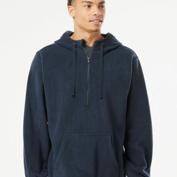 Polar Fleece Quarter-Zip Hooded Pullover Thumbnail