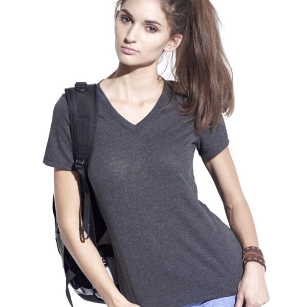AA202 Women's Short Sleeve V-Neck Tee Thumbnail